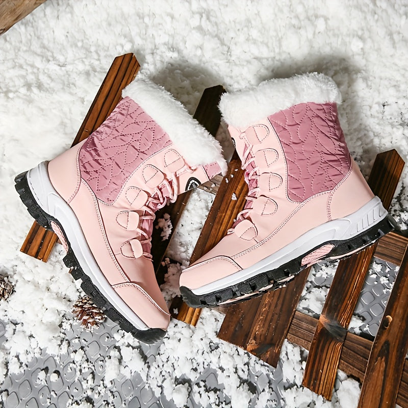 Women's Waterproof Winter Snow Boots Anti slip Warm Faux Fur Outdoor