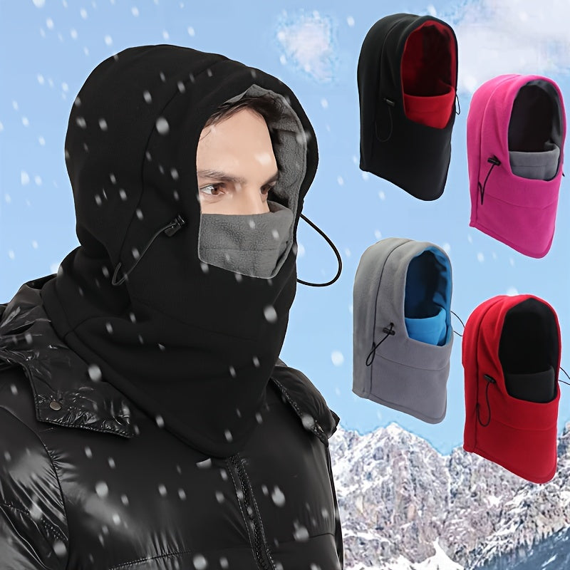 Winter Warm Balaclava Fleece Ski Hat Unisex Hooded With Mask