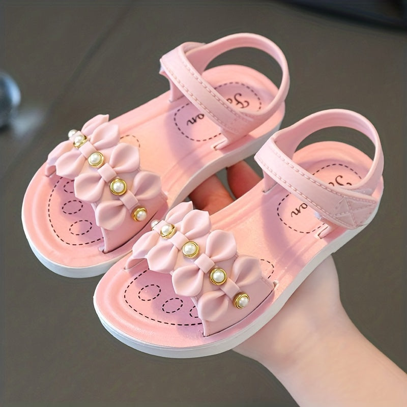 Girls Soft Sole Open Toe Sandals Hook Loop Fastener Summer