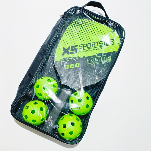 Pickleball Set 2 Paddles 4 Balls Paddle Bag Adult Kids Beginners