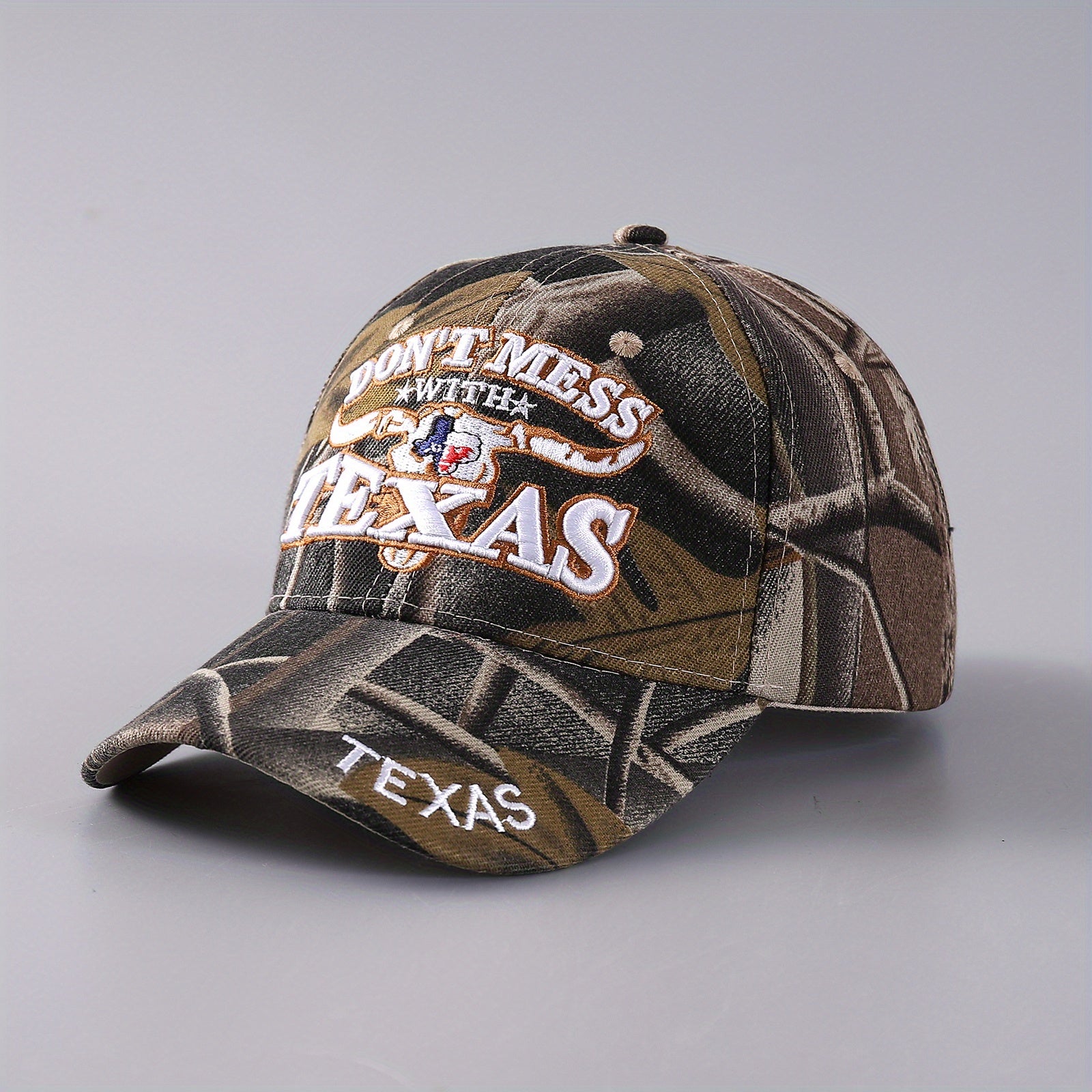 Camouflage Skull Embroidery Letter Baseball Cap Men's Duck Tongue Cap