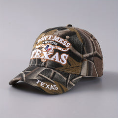 Camouflage Skull Embroidery Letter Baseball Cap Men's Duck Tongue Cap