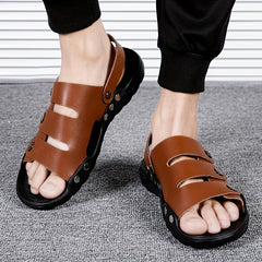 Men's Casual Open Toe Slip On Strap Sandals Outdoor Beach Shoes
