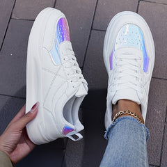 Colorful Flat Heighten Skate Shoes Casual Wear