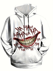 Smile Mouth Print Hoodies Graphic Hoodie Men