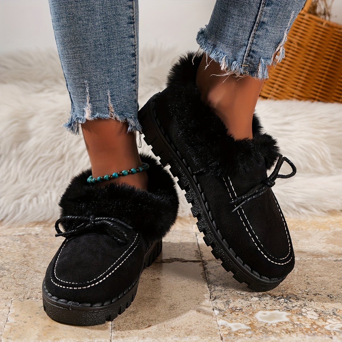 Women's Non slip Low Tube Snow Shoes Casual Warm Sport Shoes