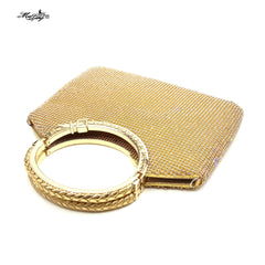 Crystal Rhinestone Evening Clutch Wedding Tote Bag for Formal Events
