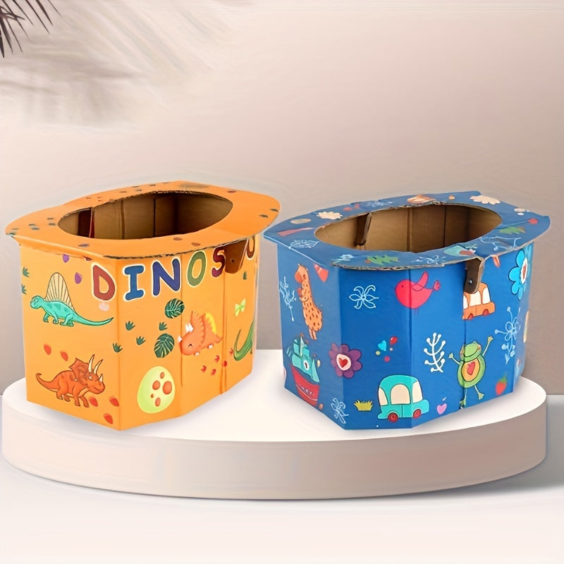 1pc Cartoon Folding Disposable Outdoor Toilet