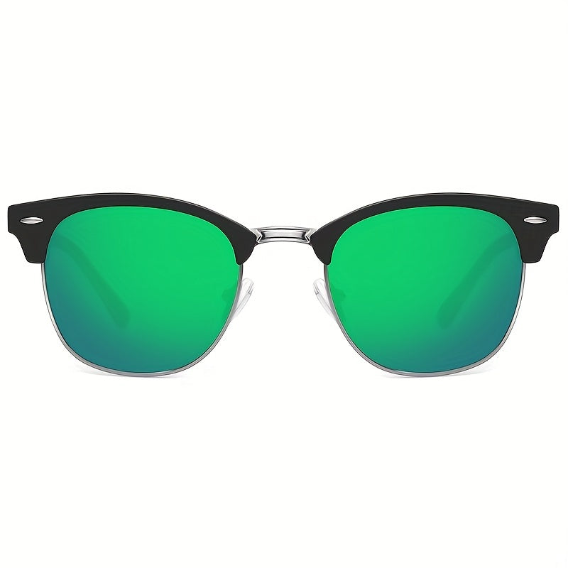 Men's Semi Rimless Polarized Sunglasses UV Protection