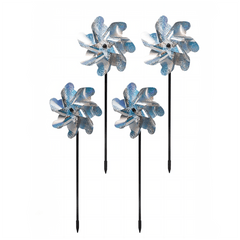 Yellow Holographic Pinwheels for Humane Bird Repellent