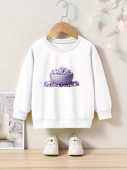 OERYUI Cartoon Candy Graphic Sweatshirt Pullover Kids Clothes Gift Christmas