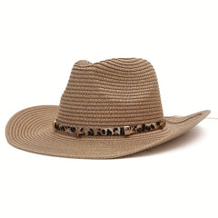 Classic Western Sun Hat Vintage Straw Jazz Hats for Women