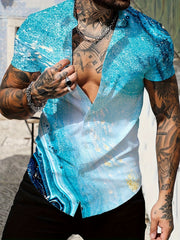 Casual Short Sleeve Hawaiian Shirt for Men