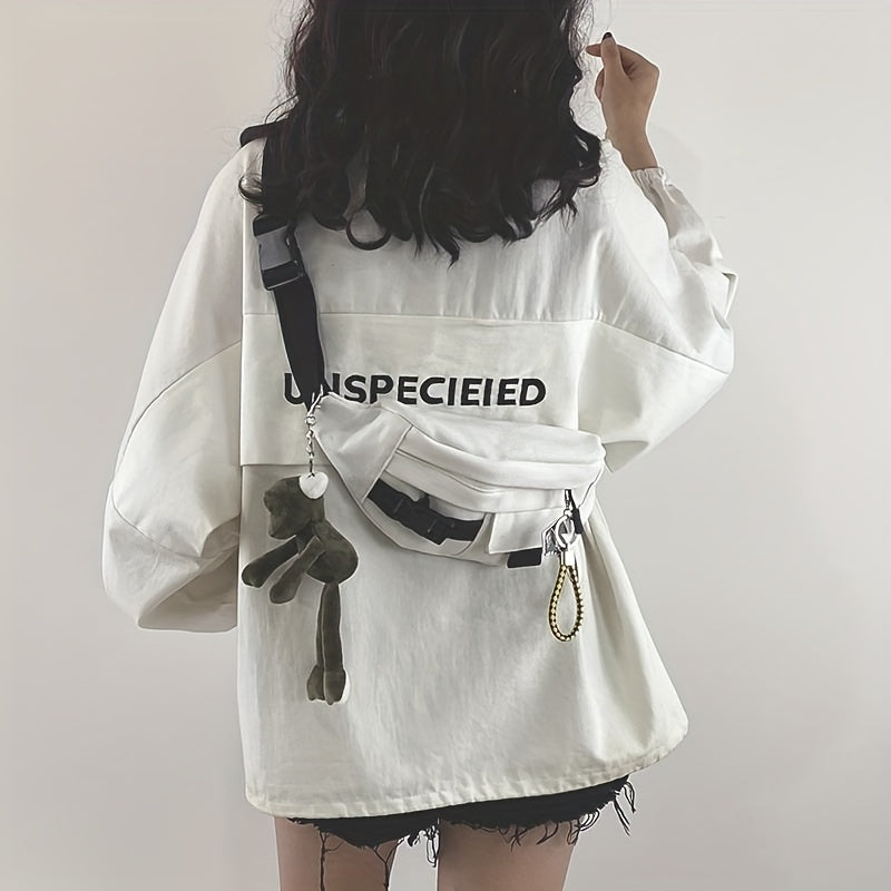 Canvas Crossbody Chest Bag for Outdoor Hiking