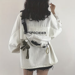 Canvas Crossbody Chest Bag for Outdoor Hiking