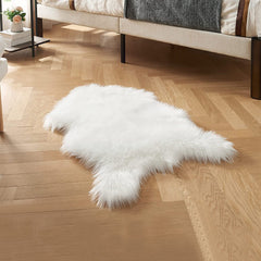 Cozy Animal Print Faux Fur Rug for Living Room, Bedroom, Sofa