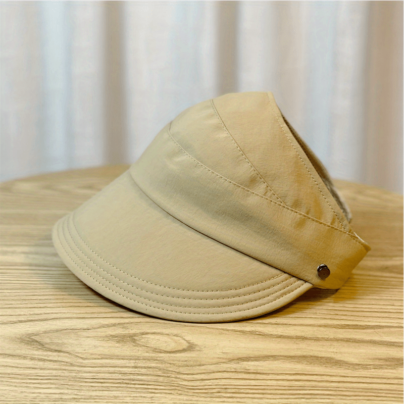Casual Visor Hat Solid UV Protection Lightweight Sun Hat Wide Brim