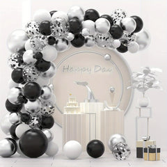 Silvery Balloons Garland Arch Kit - Graduation Birthday Anniversary Decor