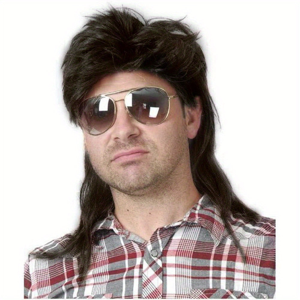 Men's Mid-Length Wig Hair Extension for Parties