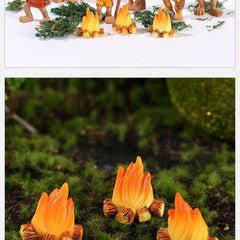 Simulated Fire Campfire Micro Landscape Ornament