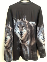 Wolf 3d Print Men's Graphic Sweatshirt for Autumn Winter