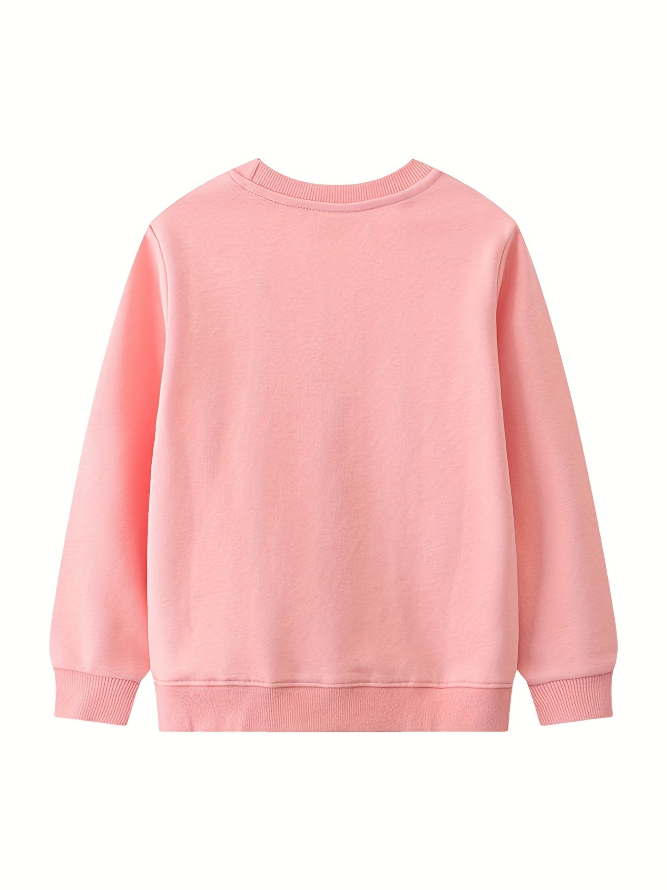 Girls Unicorn Print Crew Neck Sweatshirt for Sports Casual Outfit
