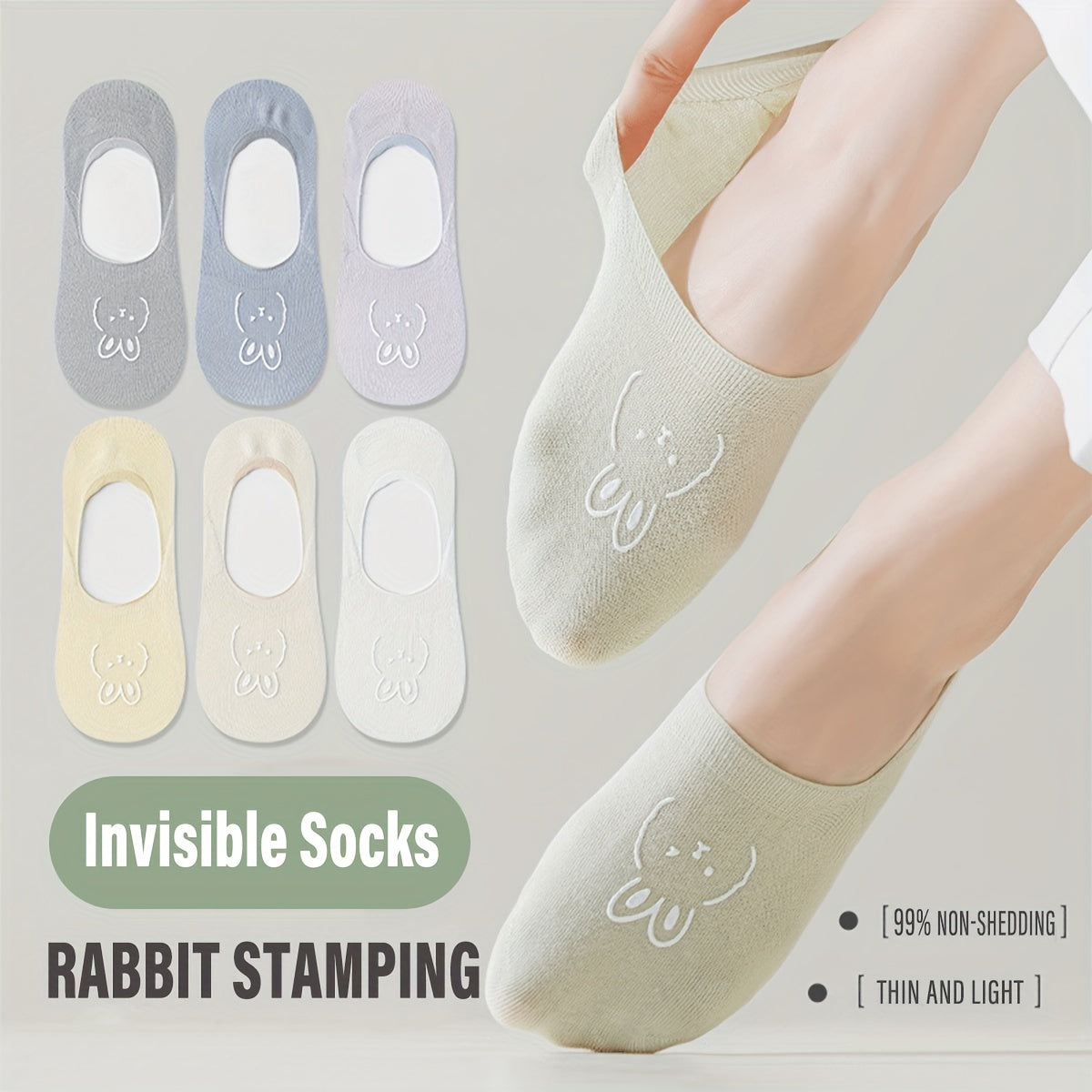 8 Pairs Summer Comfortable Non Slip Low Cut Liner Socks