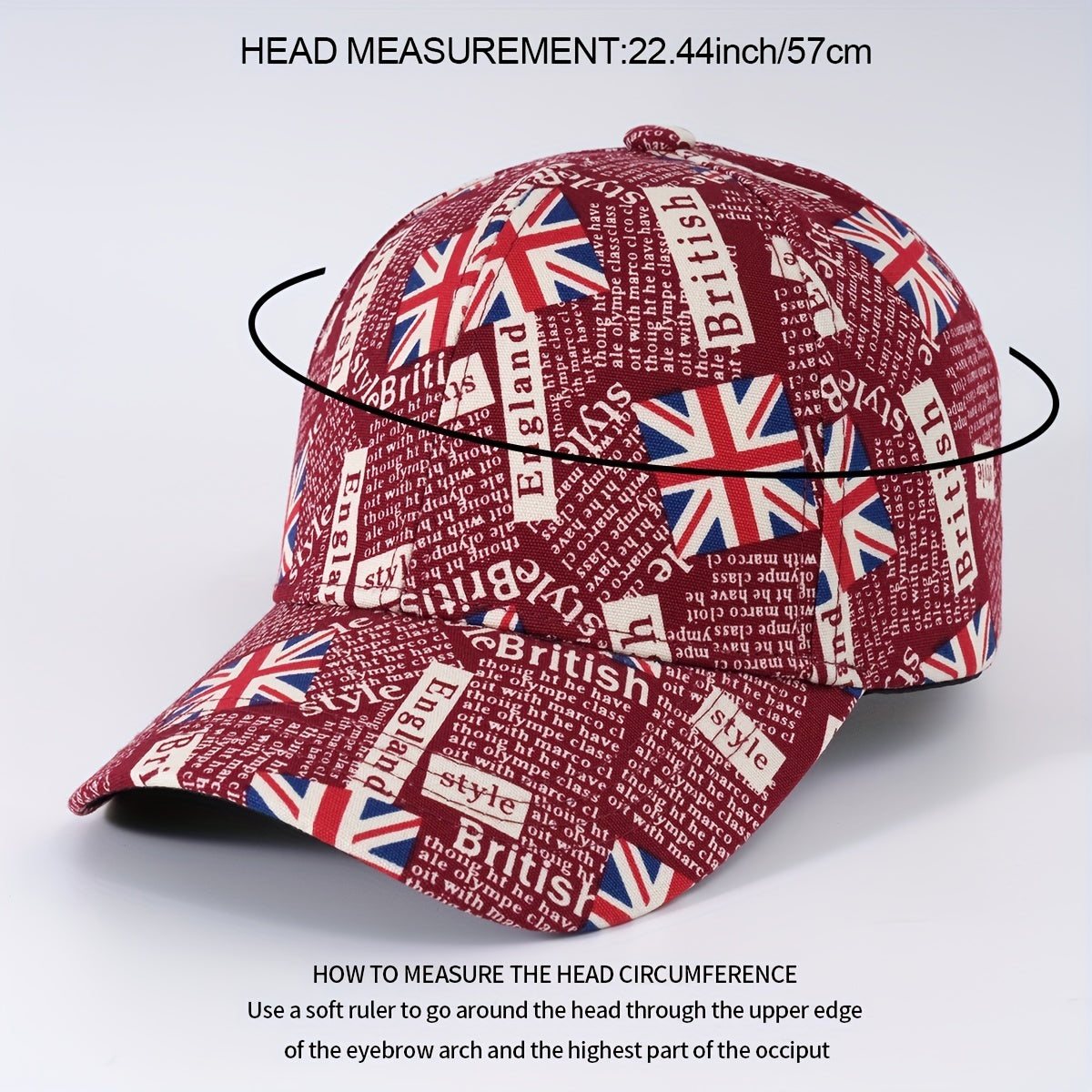 British Flag Graffiti Baseball Cap Unisex Sun Hat Adjustable Lightweight Dad Hat