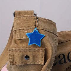 Outdoor Reflective Pentagram Backpack Pendant Night Riding Key Chain