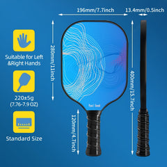 USAPA Approved Lightweight Pickleball Paddles with Fiberglass Surface