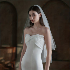 Bridal Head Veil With Comb Double Layer Wedding Hair Accessories