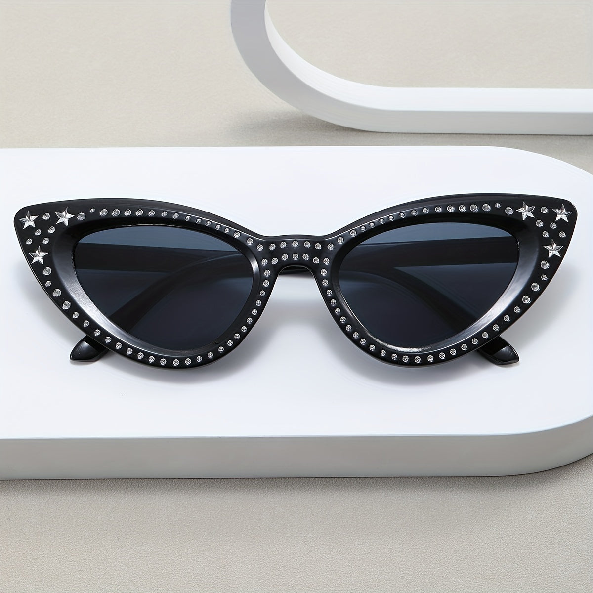 Y2K Cat Eye Sunglasses Rhinestone Decor UV400