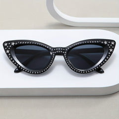 Y2K Cat Eye Sunglasses Rhinestone Decor UV400