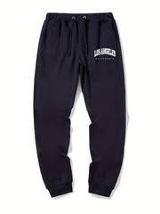 LA Casual Stretch Graphic Drawstring Joggers Men's Sweatpants