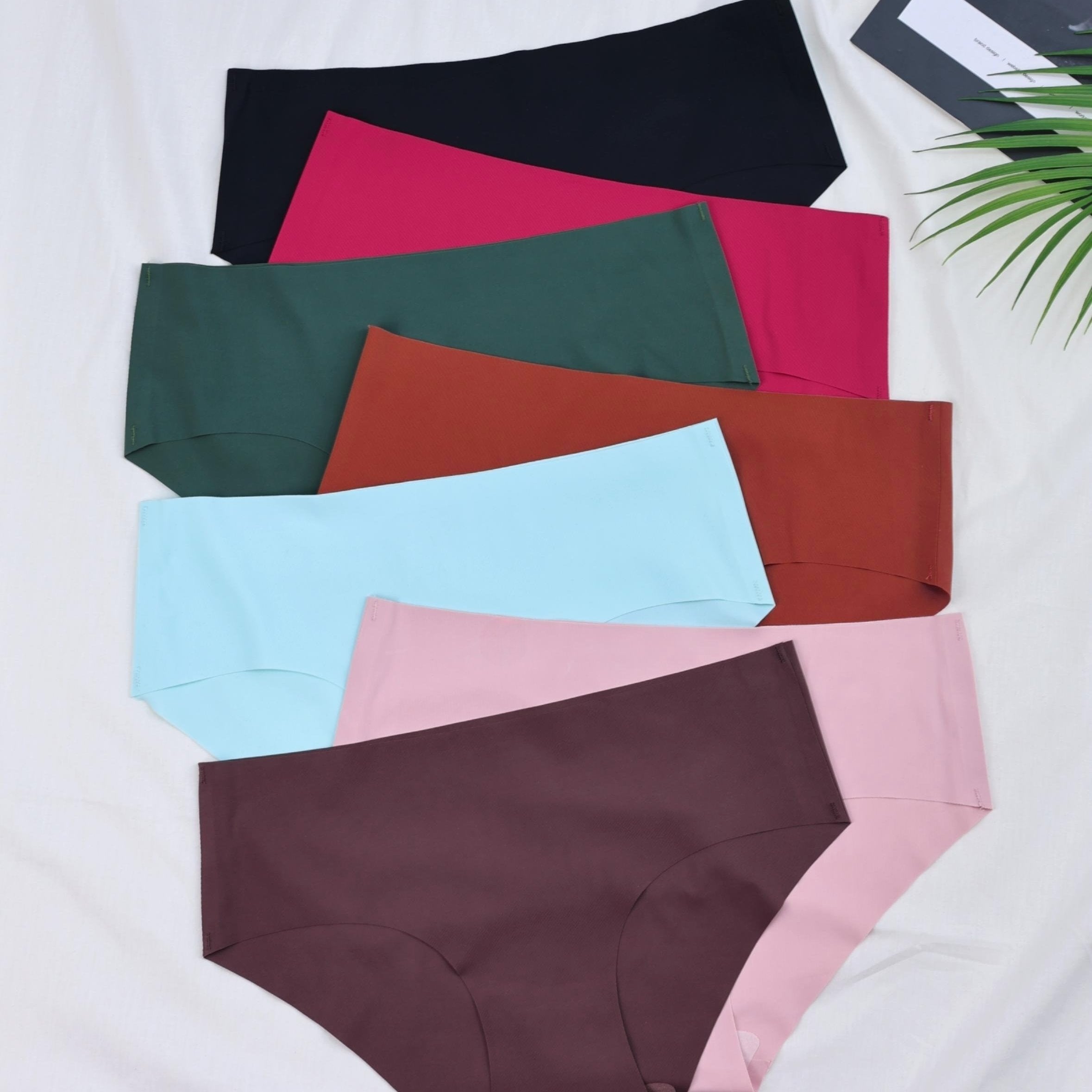 7 Seamless Solid Briefs Stretchy Intimates Panties