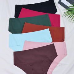 7 Seamless Solid Briefs Stretchy Intimates Panties