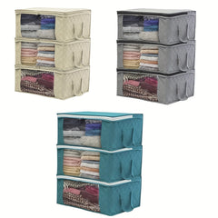 Quilt Storage Bag with Reinforced Handles Clear Window Organizer