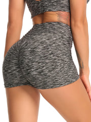 3Pack High Stretch Honeycomb Yoga Shorts for Women Butt Lifting