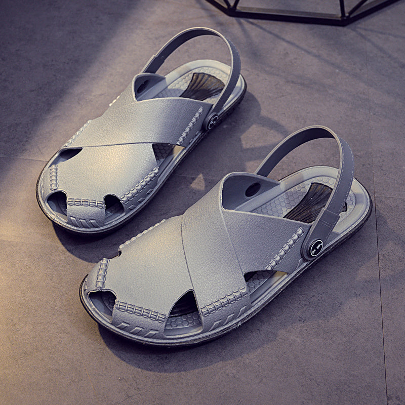 Men's Latex Sandals Breathable Slip On Shoes For Summer