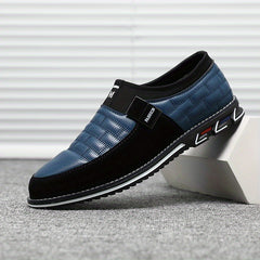 Men's Smart Casual Slip-On Dress Shoes with Stitching Detail