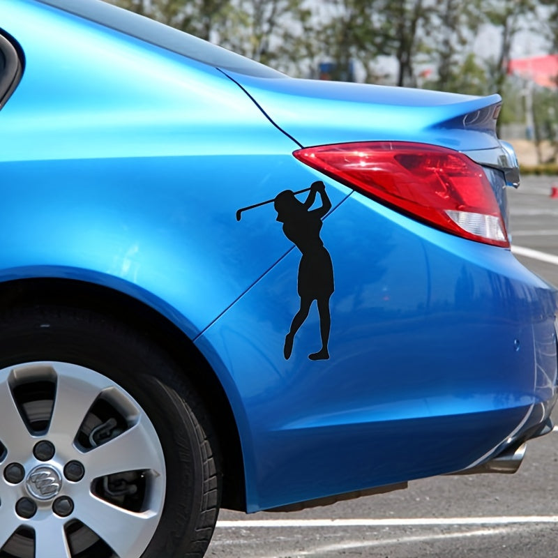 Women Golf Silhouette Car Sticker Waterproof Window Car Decals