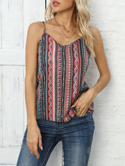 Tribal Striped Print Cami Top Sleeveless Women's Clothing