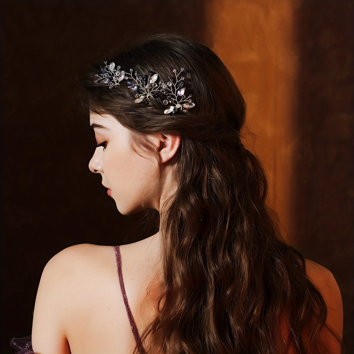 3pcs Crystal Hairpin U Shaped Head Jewelry Hair Accessories