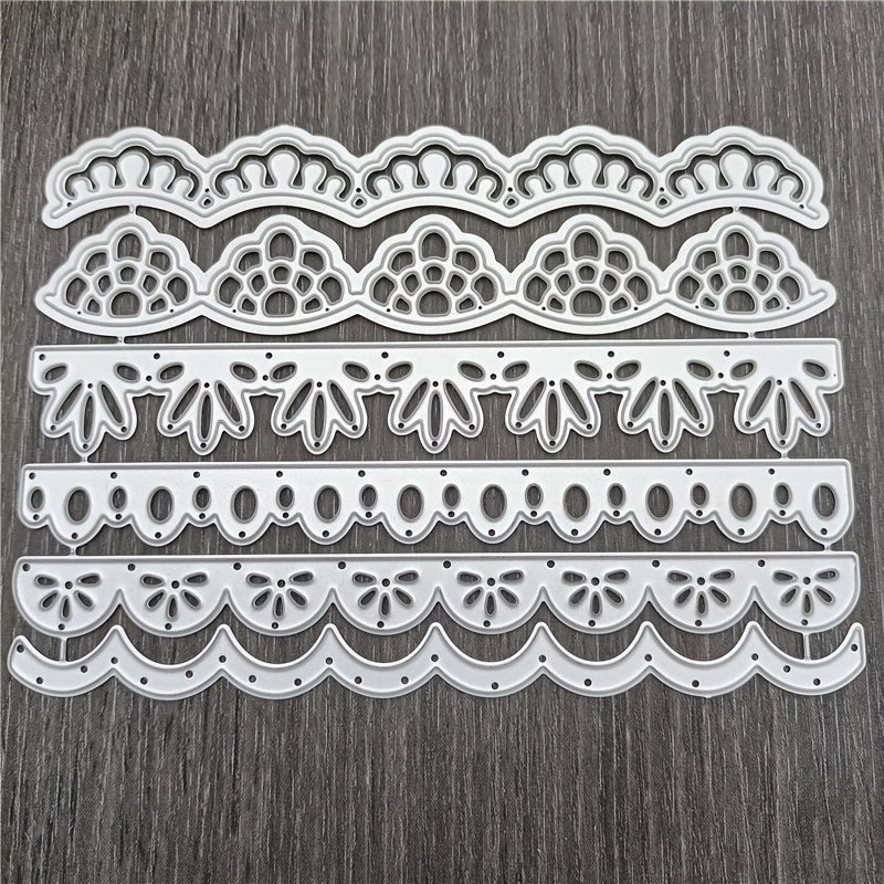 6pcs Lace Edge Die Cuts Metal Cutting Dies Scrapbook Craft Punch Stencils