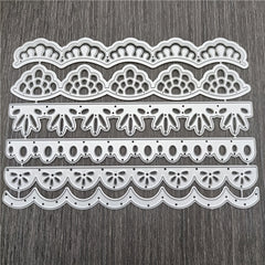 6pcs Lace Edge Die Cuts Metal Cutting Dies Scrapbook Craft Punch Stencils