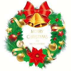 Colored Christmas Wreath PVC Window Stickers