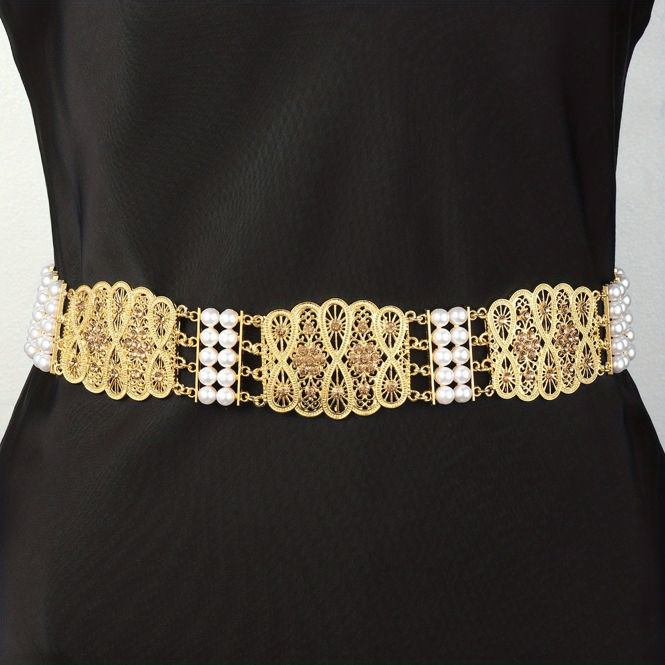 Boho Waist Chain Bead Belt Rhinestone Belly Dance Belt