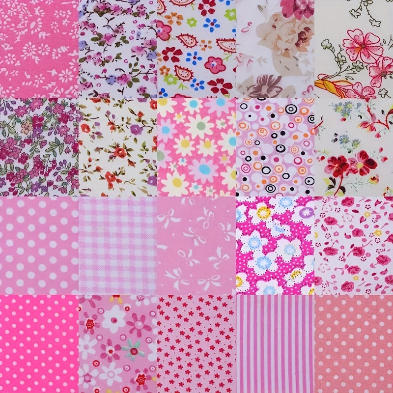 40pcs Floral Printed Quilting Fabric Cotton Craft DIY Handmade Doll Clothes