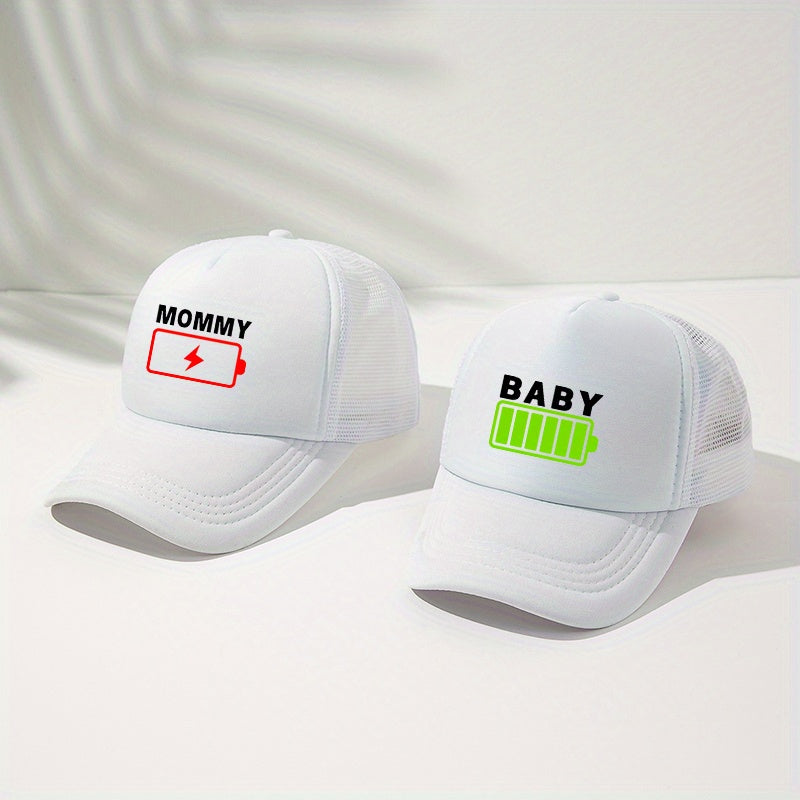 Mesh Printe Electronic Baseball Cap Sunshade Trucker Hat