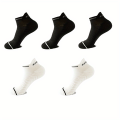 5 Pairs Letter Print Low Cut Sports Socks Women's Stockings